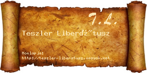 Teszler Liberátusz névjegykártya